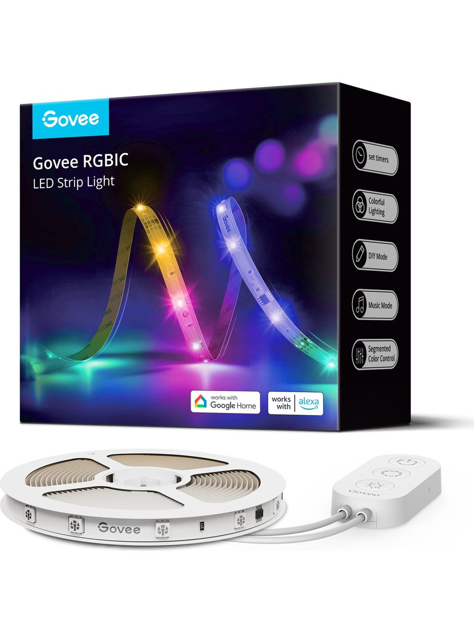 Govee RGBIC Basic Wi-Fi + Bluetooth LED Şerit Işıklar (5M) - H618A3D1