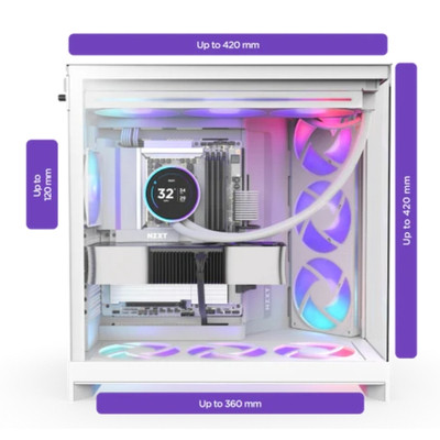 NZXT H Series H9 Flow RGB+ CM-H92FB-P1 Siyah ATX Mid Tower Gaming Kasa