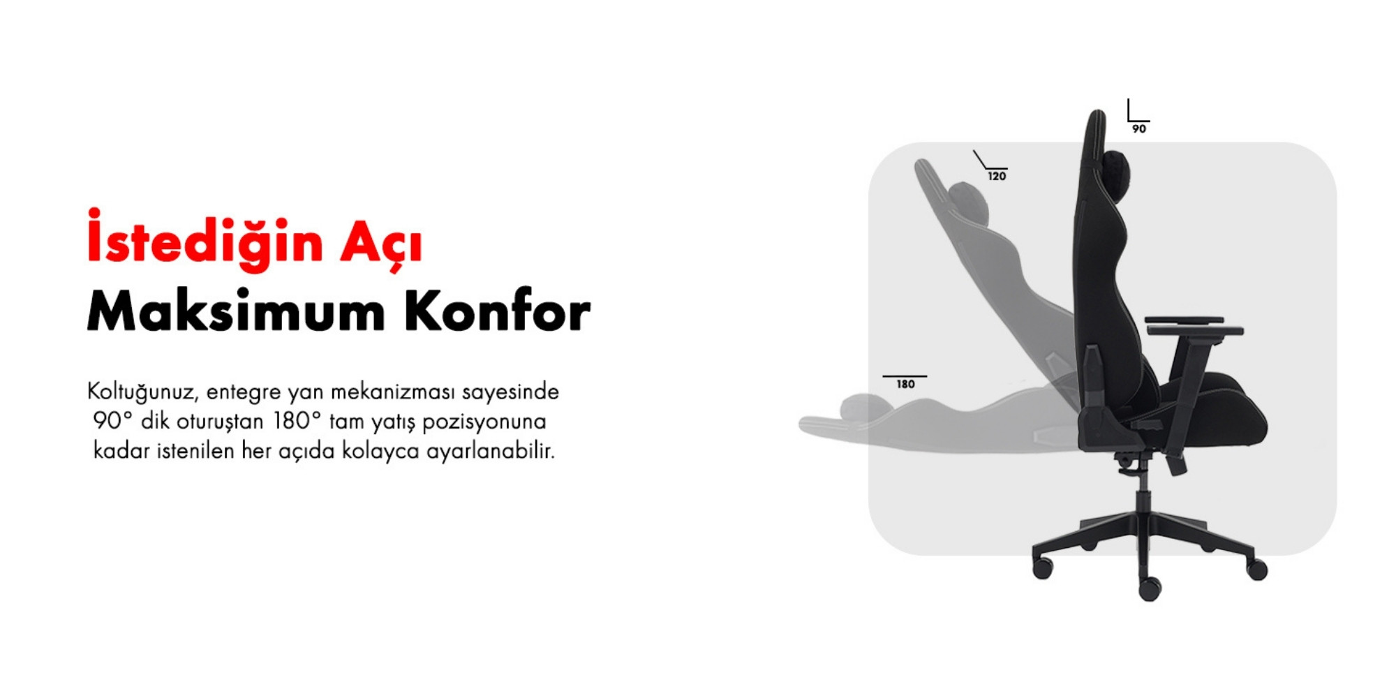 Titanseat Crow Black Kumaş Oyuncu Koltuğu