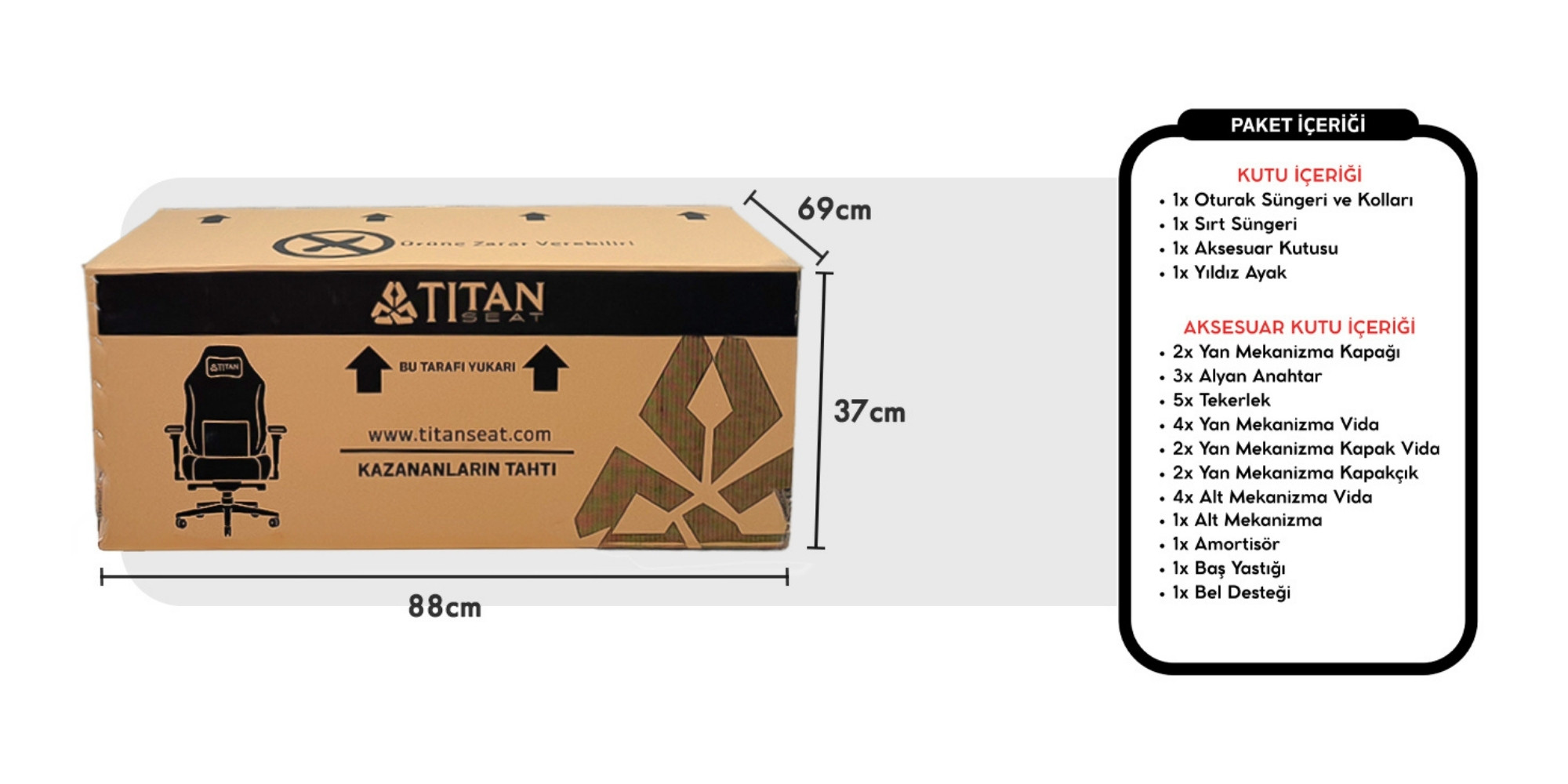 Titanseat Crow Black Kumaş Oyuncu Koltuğu