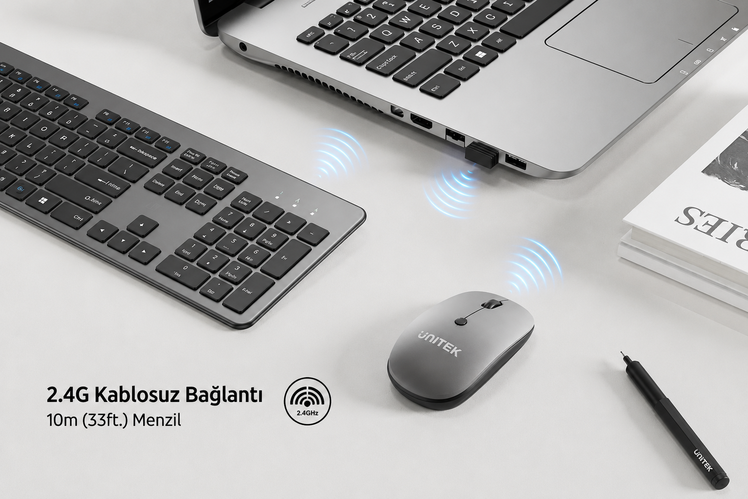 SlimDuo 2.4GHz Kablosuz Klavye Mouse Seti
