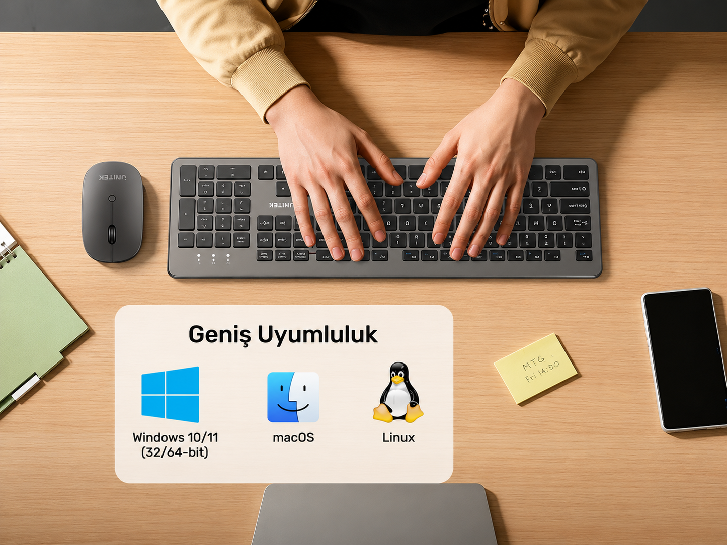 SlimDuo 2.4GHz Kablosuz Klavye Mouse Seti