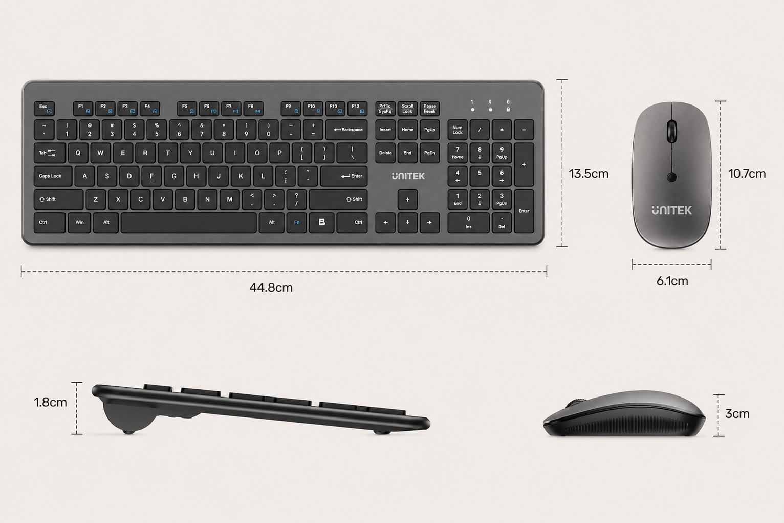 SlimDuo 2.4GHz Kablosuz Klavye Mouse Seti