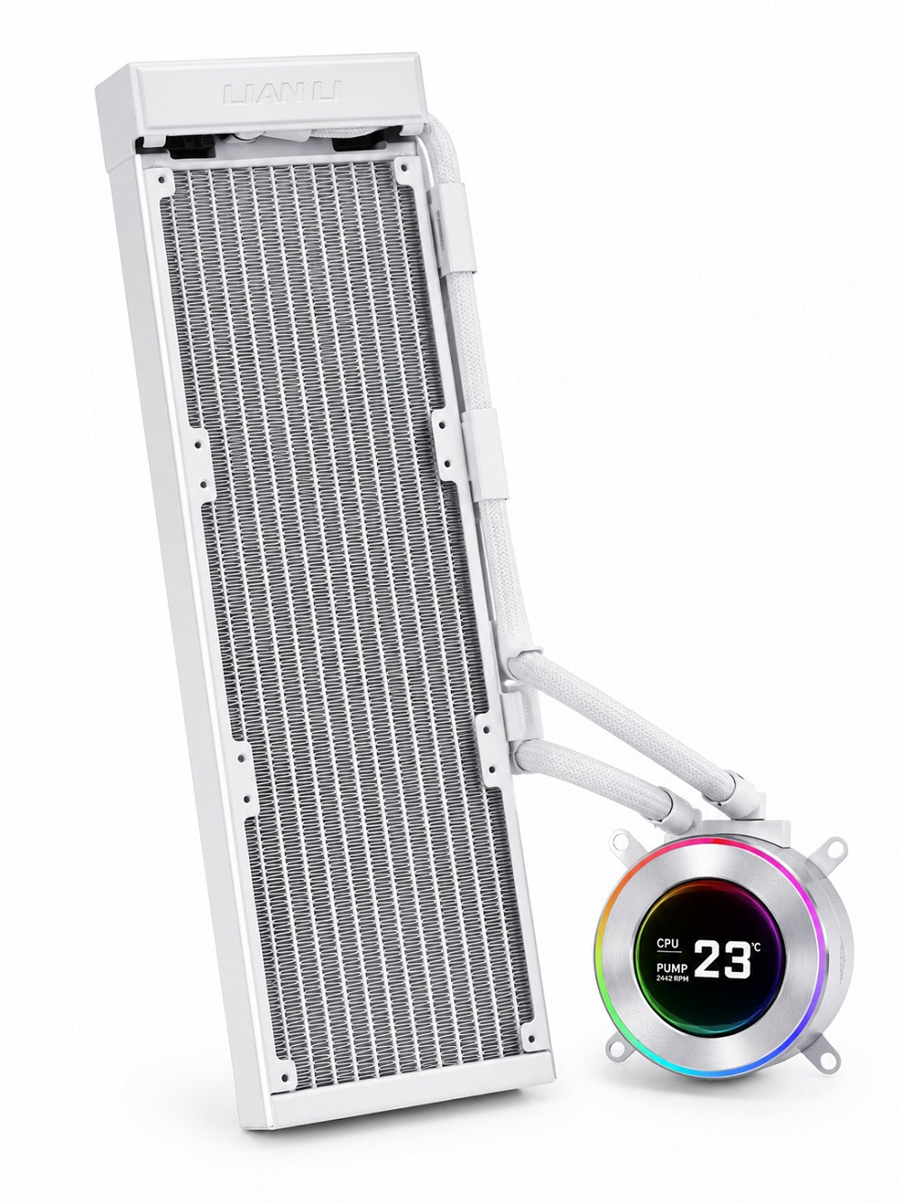 Lian Li Hydro-Shift II LCD-C 360N Beyaz Fansız İşlemcı Sıvı Soğutucu