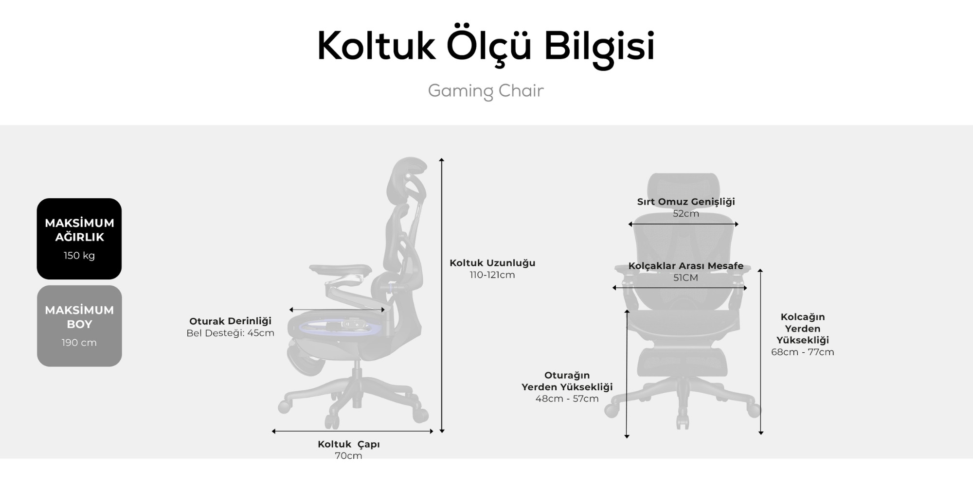 Hawk ION Elektrikli Siyah Çalışma ve Oyuncu Koltuğu