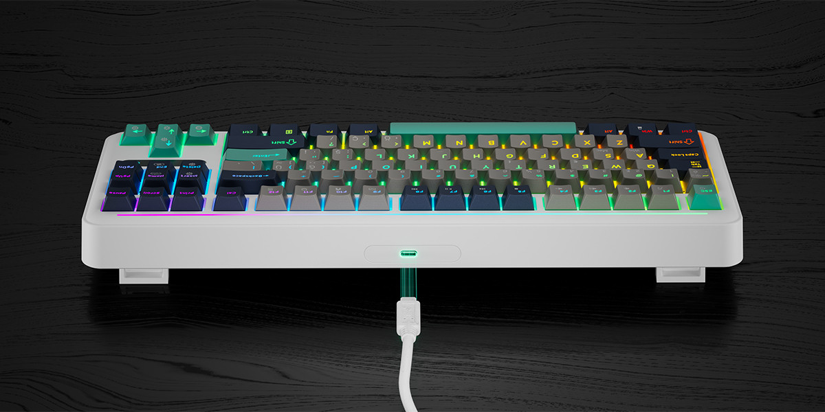 GamePower Zoom RGB Kablolu Mekanik Beyaz Gaming Klavye