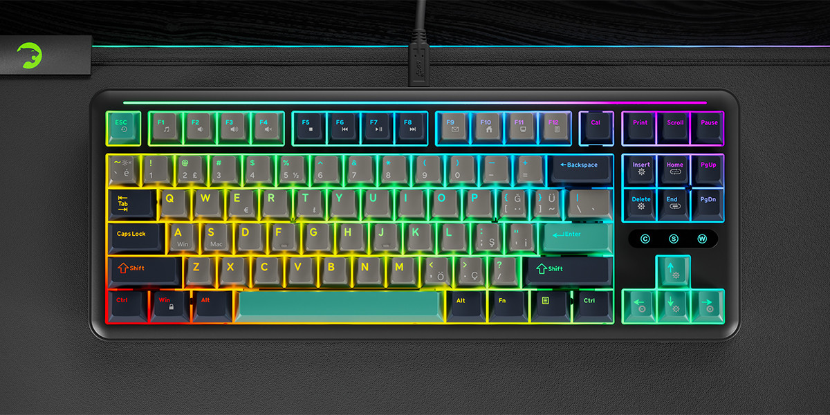 GamePower Zoom RGB Kablolu Mekanik Siyah Gaming Klavye