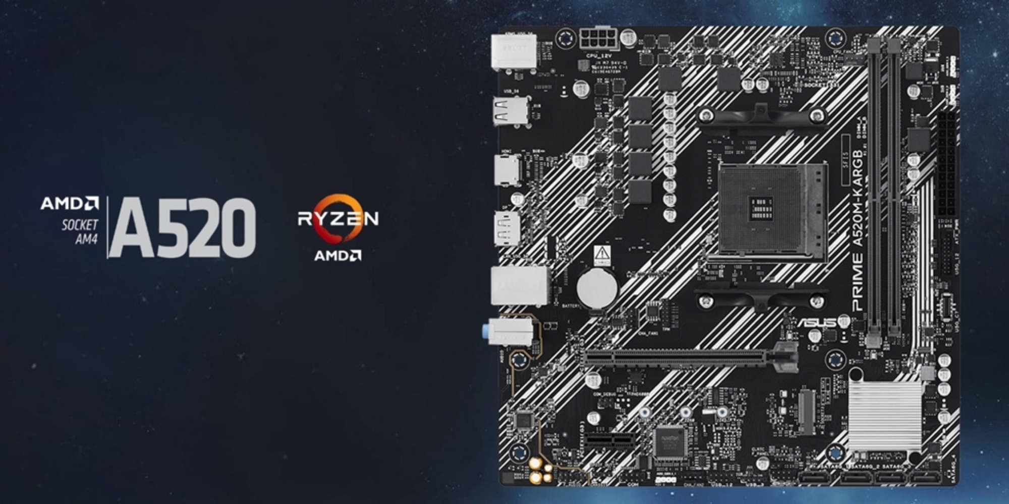 ASUS Prime A520M-K ARGB AM4 DDR4 5100MHz mATX Gaming Anakart