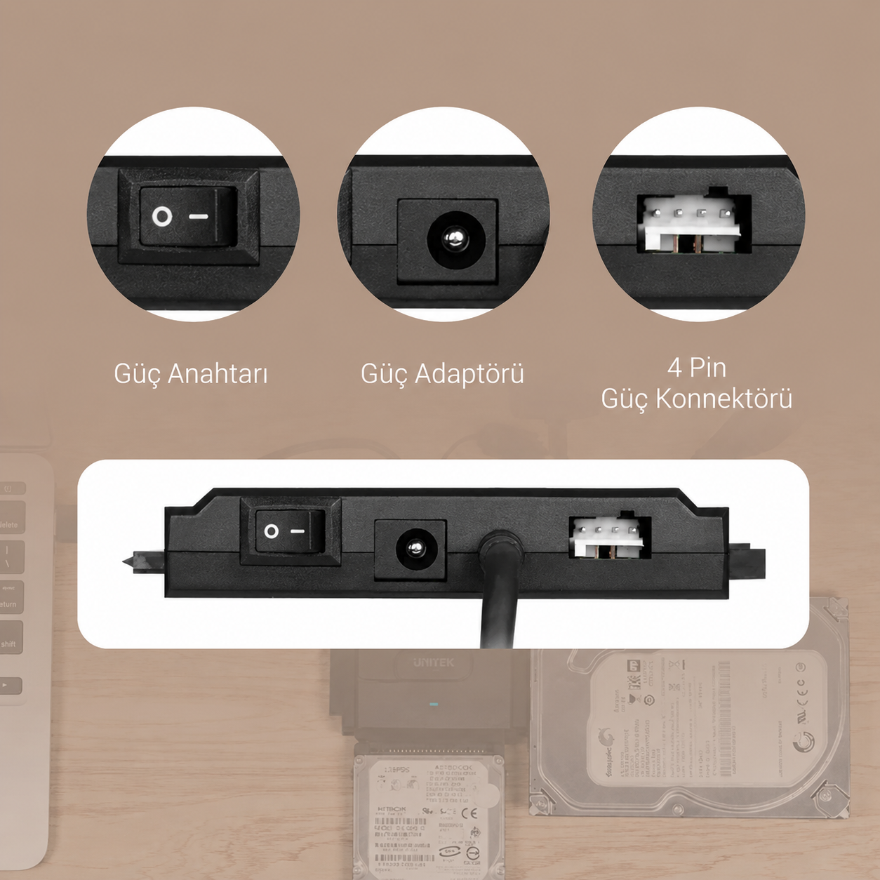 Unitek USB 3.0 to IDE/SATA II Dönüştürücü Y-3324