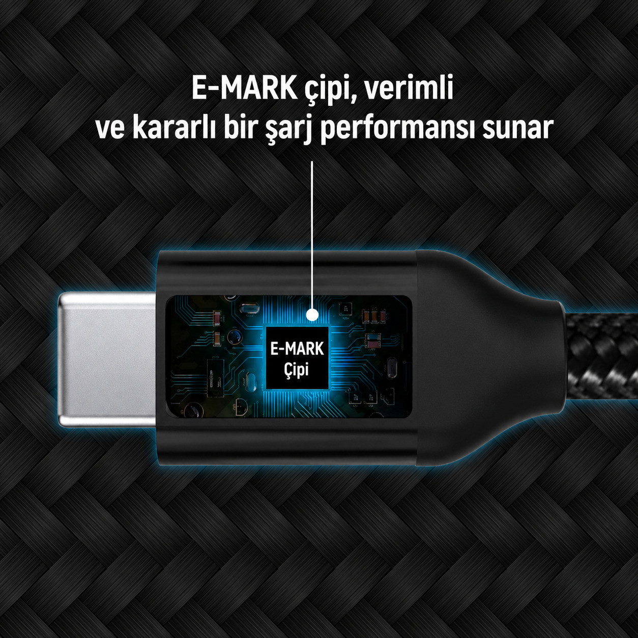 Unitek Type-C to Type-C (100W) 2Mt Hızlı Şarj Kablosu C14059BK