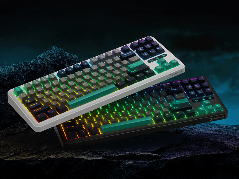 GamePower Zoom RGB Kablolu Mekanik Beyaz Gaming Klavye