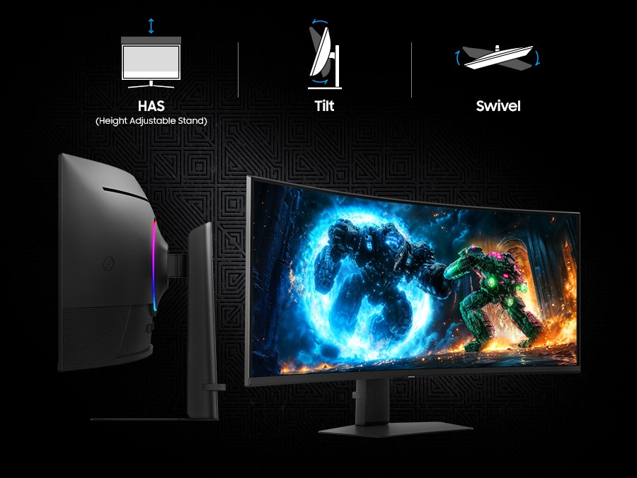 Samsung Odyssey LS40FG750EUXUF 40″ 180Hz 1ms 5K WUHD Curved Pivot Oyuncu Monitörü