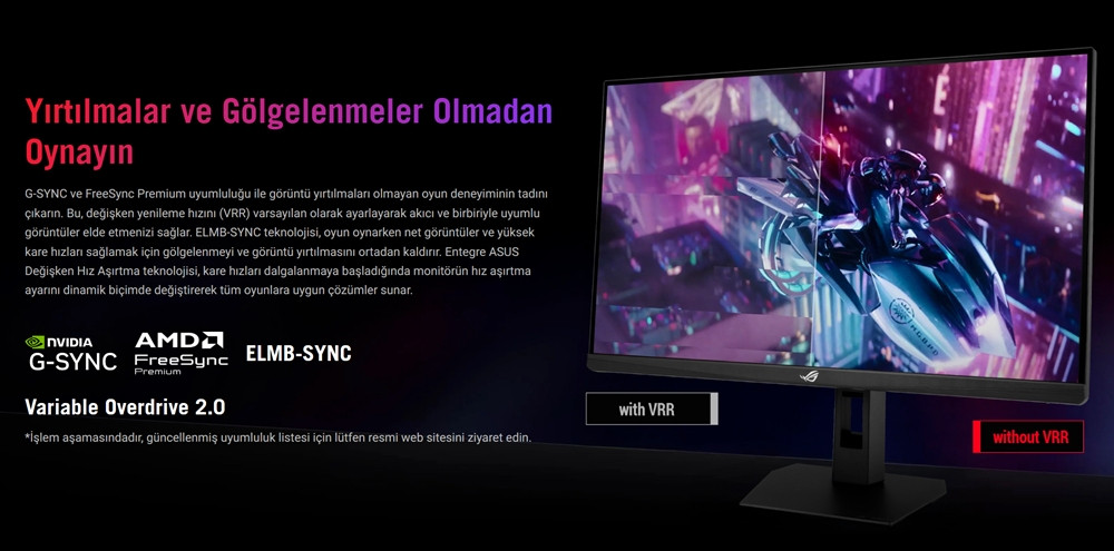 ASUS ROG Strix XG27ACMES 27″ 255Hz(OC) 0.3ms 2K G-Sync HDR400 WQHD Fast IPS Gaming Monitör