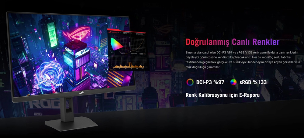 ASUS ROG Strix XG27ACMES 27″ 255Hz(OC) 0.3ms 2K G-Sync HDR400 WQHD Fast IPS Gaming Monitör