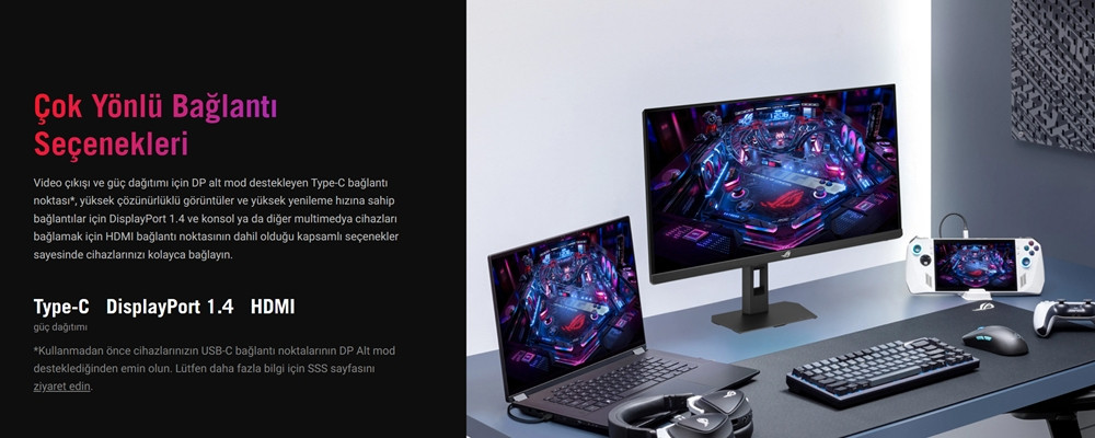 ASUS ROG Strix XG27ACMES 27″ 255Hz(OC) 0.3ms 2K G-Sync HDR400 WQHD Fast IPS Gaming Monitör
