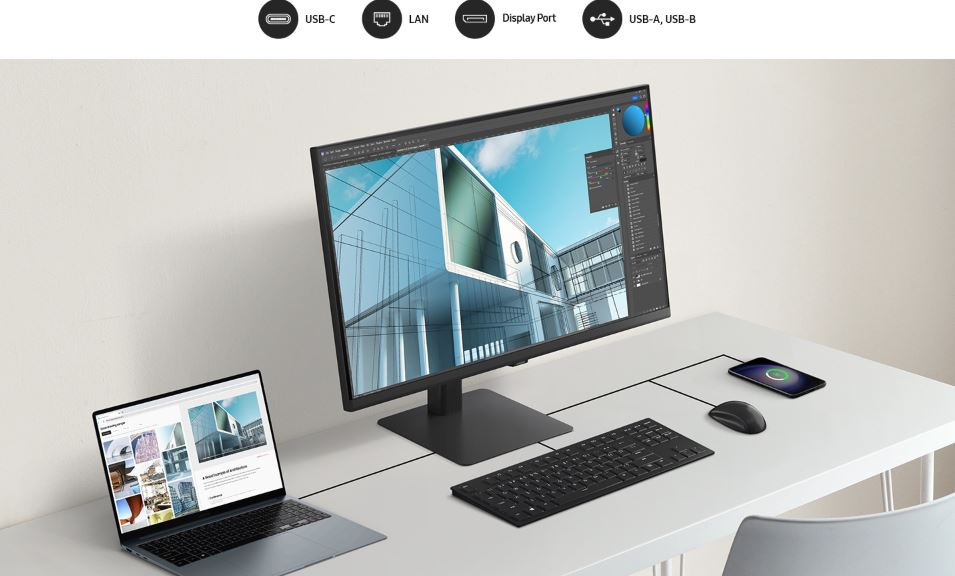 Samsung ViewFinity LS32D600UAUXUF S6 31.5″ 2K 5ms 100Hz Pivot IPS Monitör