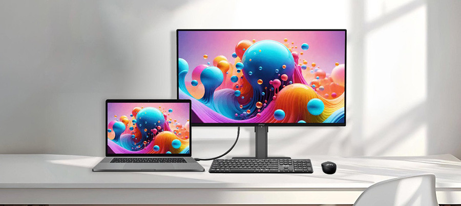 MSI PRO MAX 271UPX12G 26.5″ 120Hz 0.03ms G-Sync FreeSync Premium Pro HDR400 Pivot UHD QD-OLED Monitör