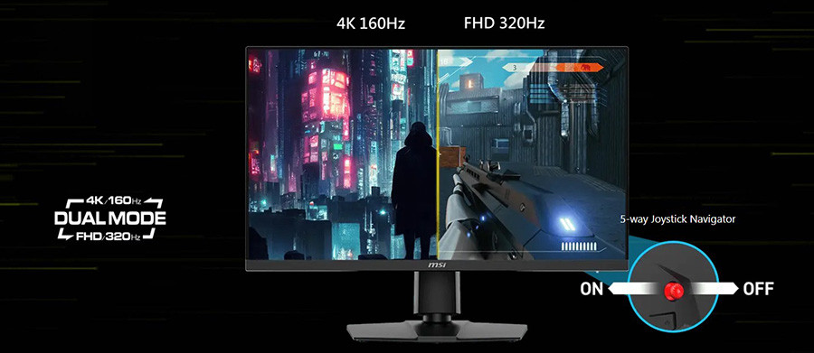 MSI MAG 272URDF E16 27″ 4K 160Hz FHD 320Hz 0.05ms FreeSync Premium HDR400 Pivot Dual Mode Rapid IPS Gaming Monitör