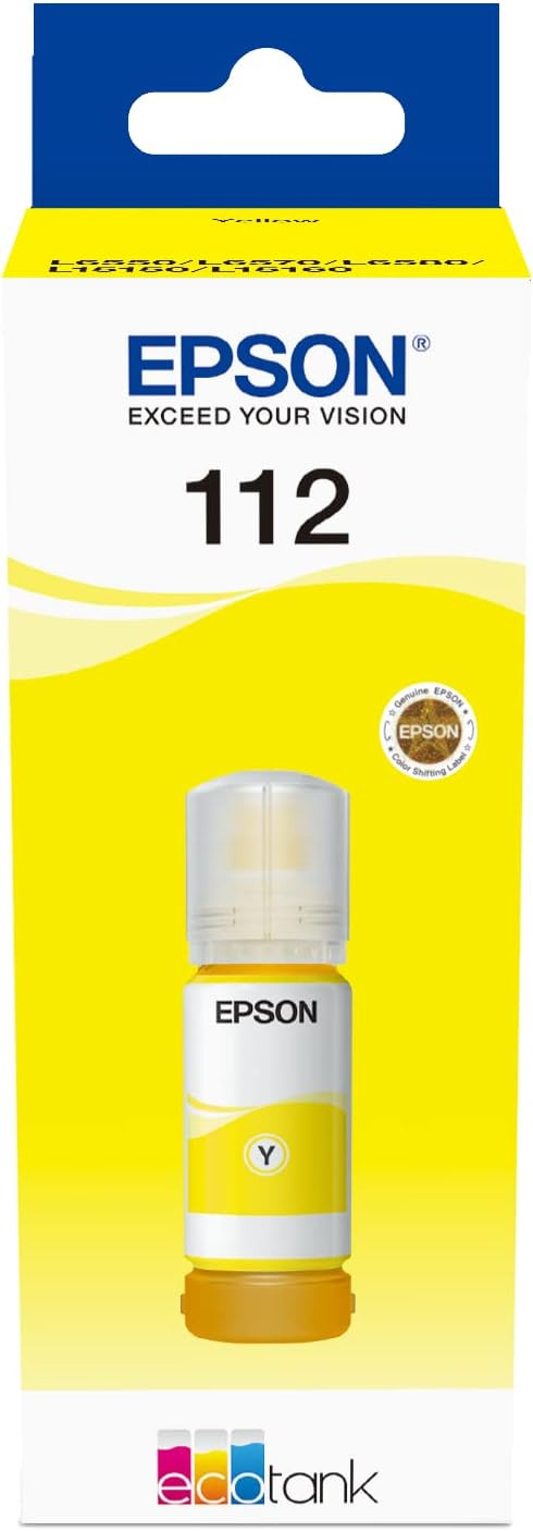 Epson 112 EcoTank Pigment Sarı Şişe Mürekkep Kartuşu - C13T06C44A