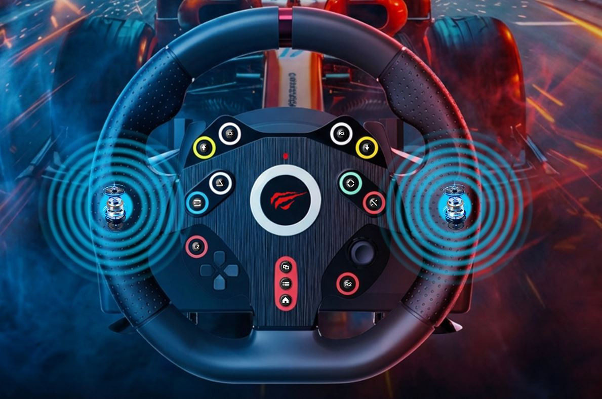 Havit Gamenote RW001 270° Titreşimli 3 Pedallı Vitesli PC, PS4 ve Xbox Uyumlu Gaming Direksiyon Seti