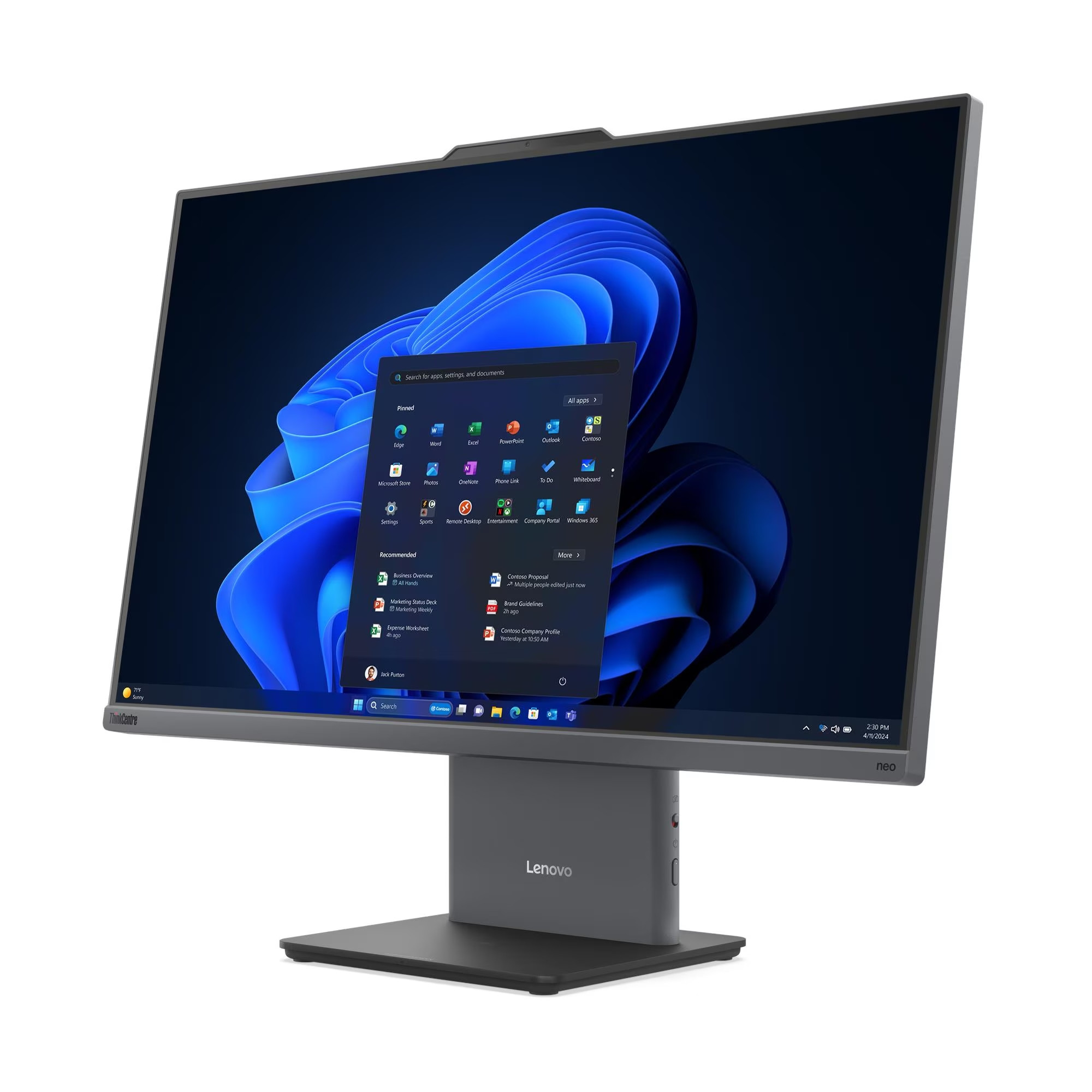 LENOVO THINKCENTRE NEO 50A 27 12SA002VTR CORE 5 210H 16GB 512GB SSD 27.0″ MULTI TOUCH FREEDOS ALL IN ONE PC