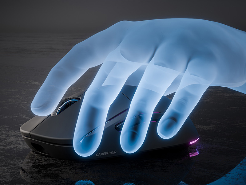 GamePower Kodex 24.000DPI Triple Mode (Kablolu/Bluetooth/2.4G) Siyah Gaming Mouse