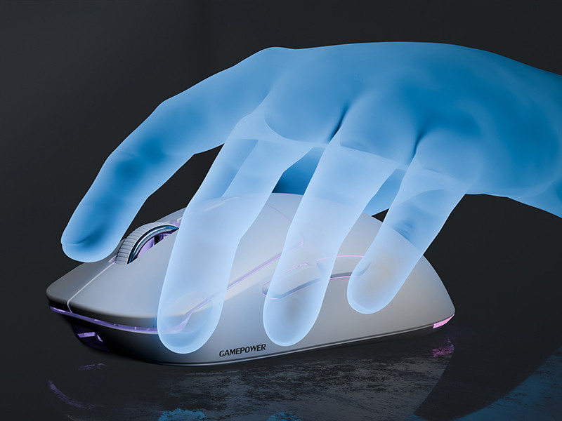GamePower Kodex 24.000DPI Triple Mode (Kablolu/Bluetooth/2.4G) Beyaz Gaming Mouse