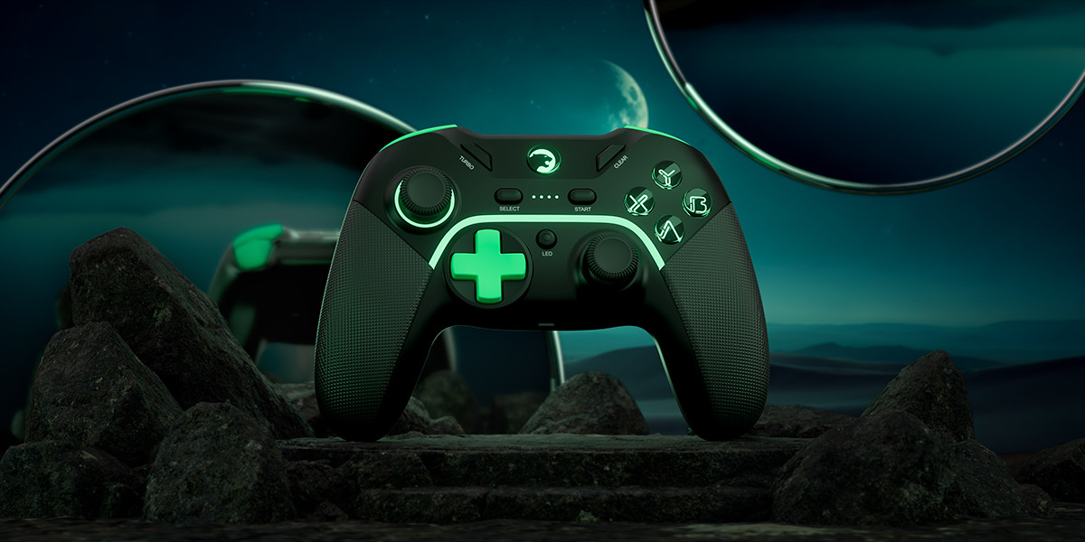 GamePower Vitrus Hall Effect Joystickli Kablosuz Siyah Gamepad (2.4G/Bluetooth) (PC Uyumlu)