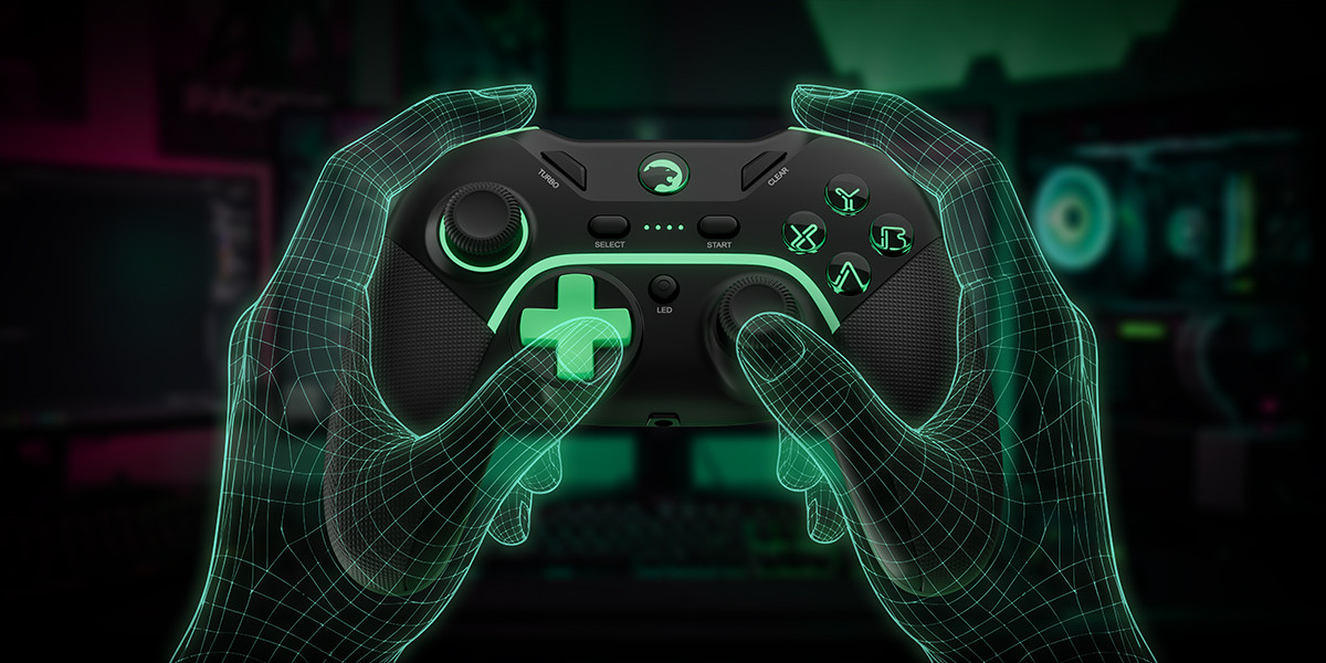 GamePower Vitrus Hall Effect Joystickli Kablosuz Siyah Gamepad (2.4G/Bluetooth) (PC Uyumlu)