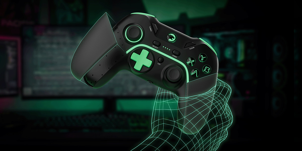 GamePower Vitrus Hall Effect Joystickli Kablosuz Siyah Gamepad (2.4G/Bluetooth) (PC Uyumlu)
