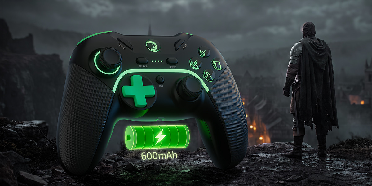 GamePower Vitrus Hall Effect Joystickli Kablosuz Siyah Gamepad (2.4G/Bluetooth) (PC Uyumlu)