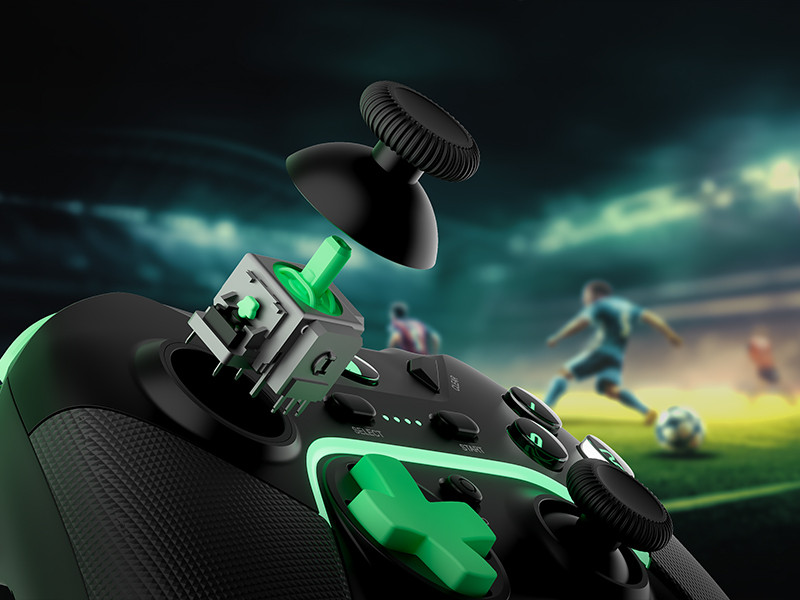 GamePower Vitrus Hall Effect Joystickli Kablosuz Siyah Gamepad (2.4G/Bluetooth) (PC Uyumlu)