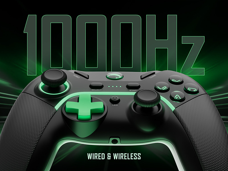 GamePower Vitrus Hall Effect Joystickli Kablosuz Siyah Gamepad (2.4G/Bluetooth) (PC Uyumlu)