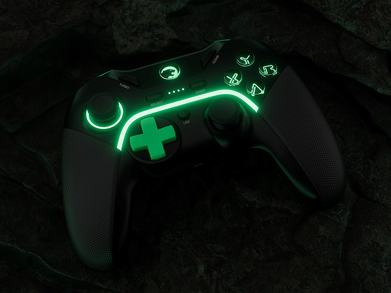 GamePower Vitrus Hall Effect Joystickli Kablosuz Siyah Gamepad (2.4G/Bluetooth) (PC Uyumlu)
