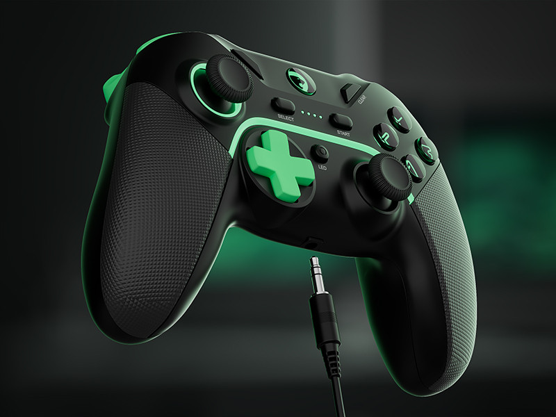 GamePower Vitrus Hall Effect Joystickli Kablosuz Siyah Gamepad (2.4G/Bluetooth) (PC Uyumlu)