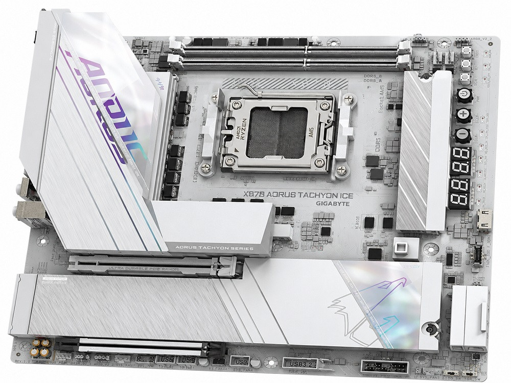 Gigabyte X870 A Tachyon Ice AMD AM5 E-ATX Gaming (Oyuncu) Anakart