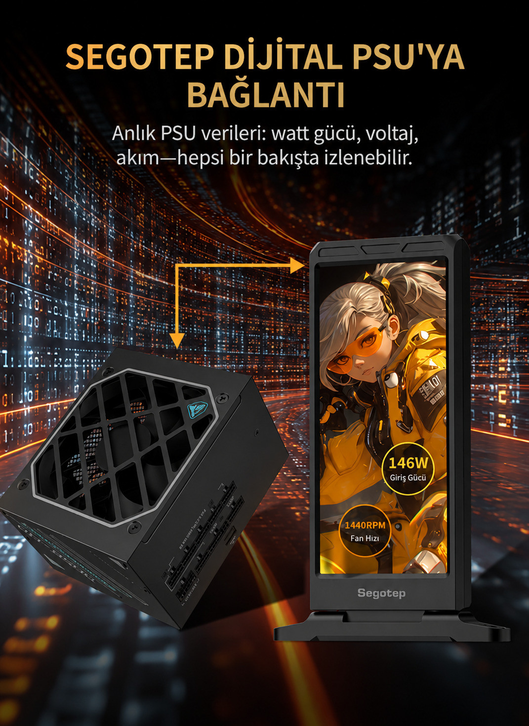SEGOTEP HiPHANT 6″ IPS 60HZ Universal LCD Ekran Siyah