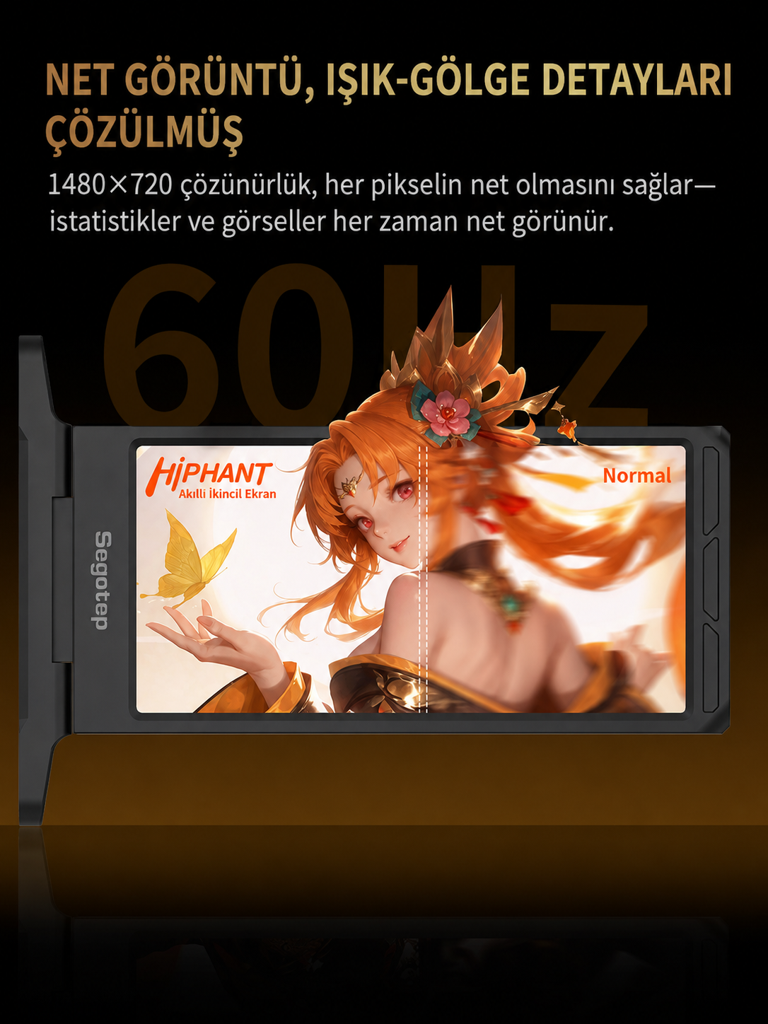 SEGOTEP HiPHANT 6″ IPS 60HZ Universal LCD Ekran Siyah
