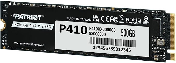 Patriot P410 500GB 5000/2300MB/s PCIe Gen4 x4 NVMe 1.4 M.2 SSD