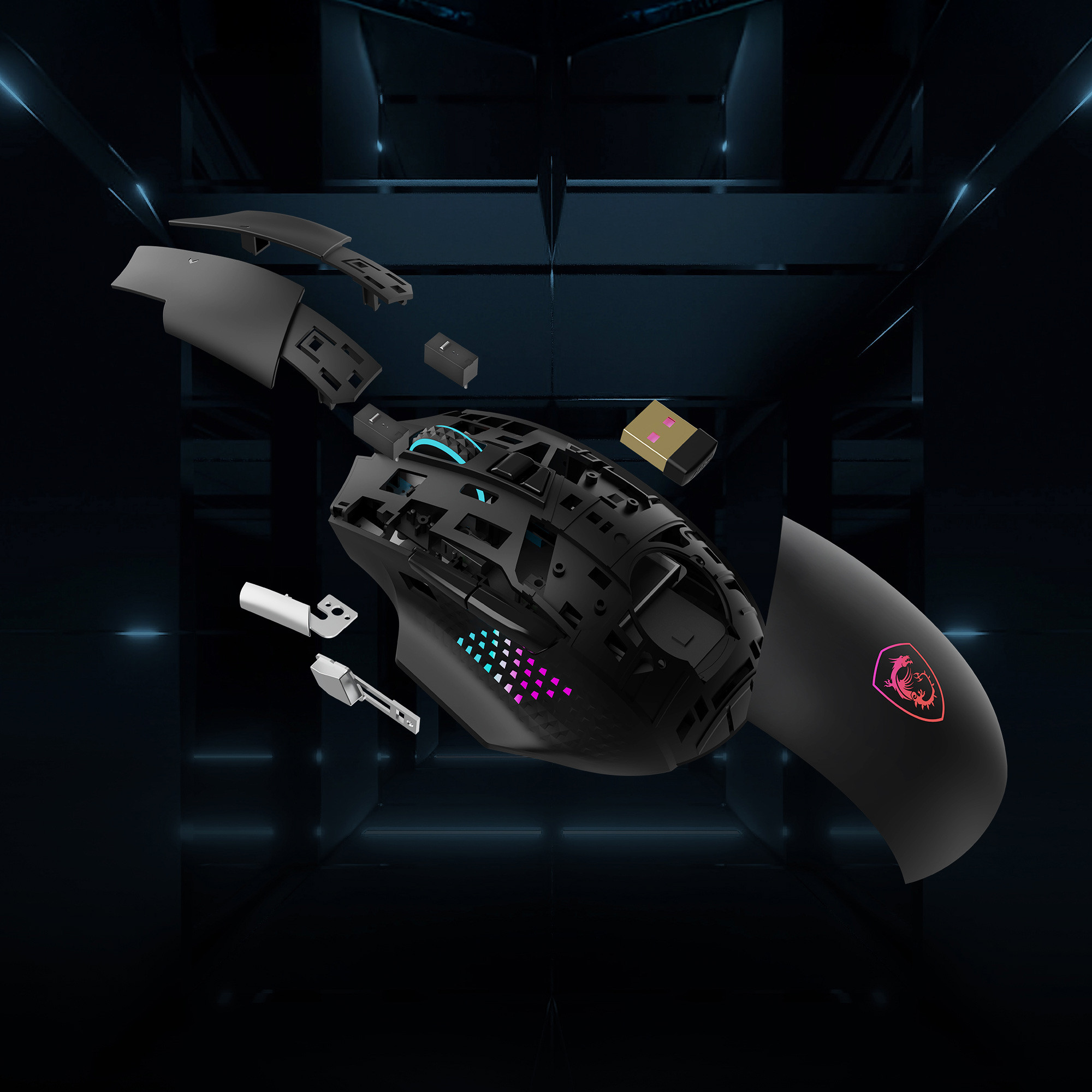MSI Versa Pro Wireless + Mouse Dock Pro Gaming (Oyuncu) Mouse