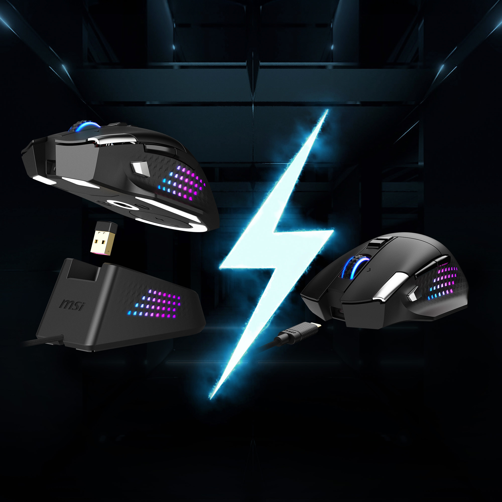 MSI Versa Pro Wireless + Mouse Dock Pro Gaming (Oyuncu) Mouse