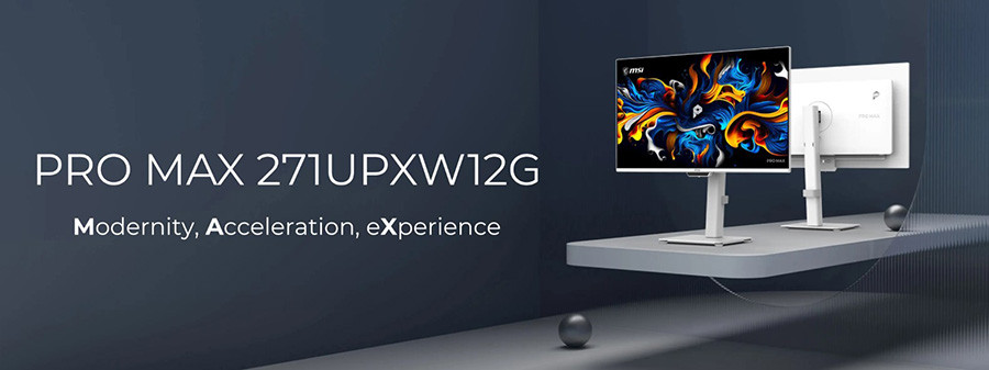 MSI PRO MP271UPXW E12 26.5″ 120Hz 0.03ms UHD 4K QD-OLED Flat FreeSync Premium Pro Pivot Beyaz Monitör