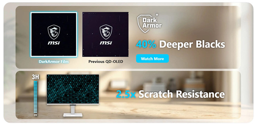 MSI PRO MP271UPXW E12 26.5″ 120Hz 0.03ms UHD 4K QD-OLED Flat FreeSync Premium Pro Pivot Beyaz Monitör