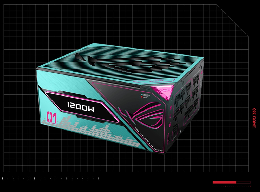 ASUS ROG-THOR-1200P3-MIKU 1200W 80+ Platinum 135mm Full Modüler Gaming Güç Kaynağı