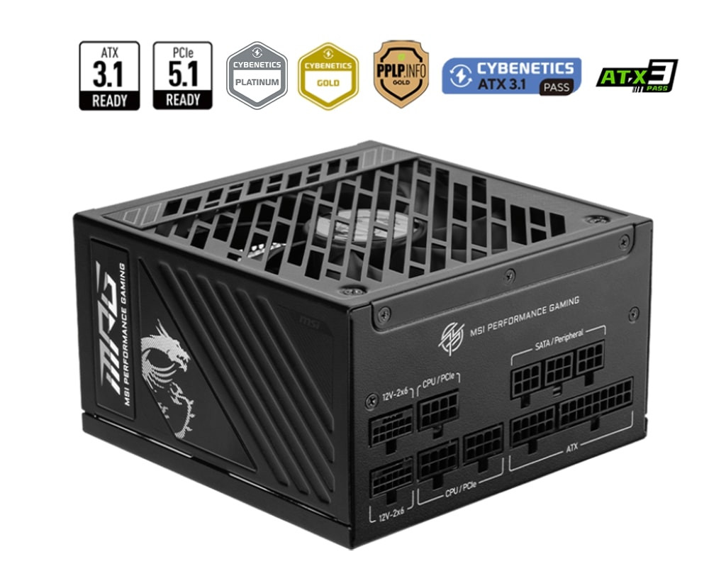 MSI MPG A1250GS PCIE5 1250W 80+ Gold Full Modüler Power Supply
