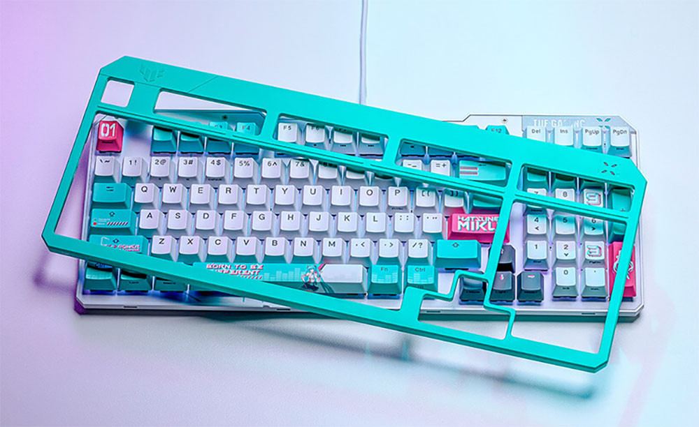 ASUS TUF Gaming K3 Gen II Hatsune Miku Edition Optik Mekanik Red RGB Switch Kablolu Gaming Klavye
