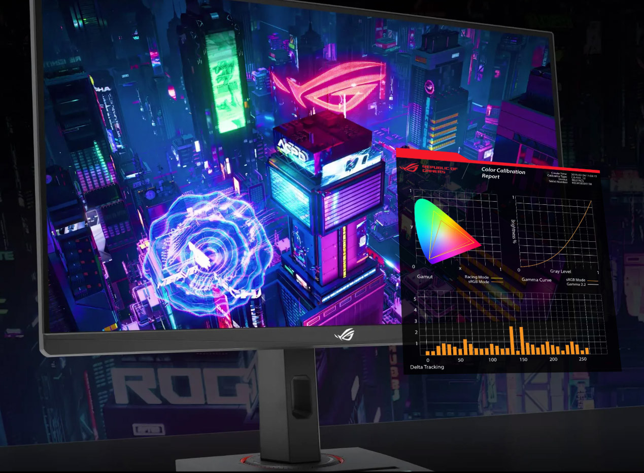 ASUS ROG Strix XG27ACMS 27″ 320Hz(OC) 0.3Ms HDMI DP G-Sync HDR400 WQHD Fast IPS Gaming Monitör