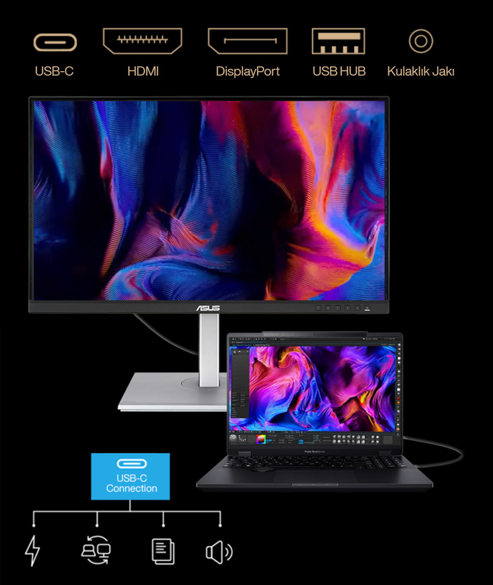 ASUS ProArt  PA278CGV 27″ 144Hz 5ms 2K QHD FreeSync Premium IPS Monitör