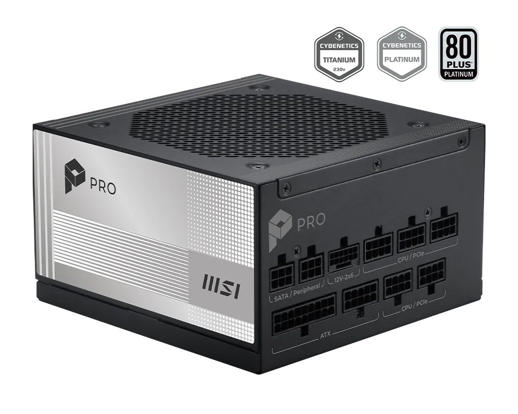 MSI PRO A850PL PCIE5 850W 80+ Platinum Full Modüler Power Supply