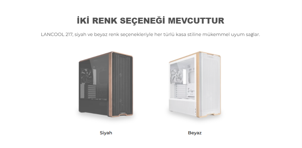 Lian Li Lancool 217 Beyaz E-ATX Mid-Tower Kasa